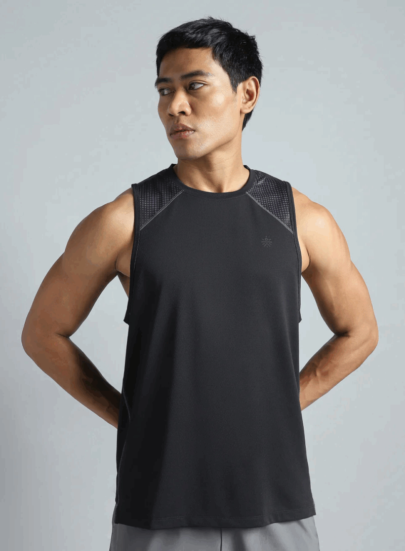 Men’s Black Active Muscle Tank