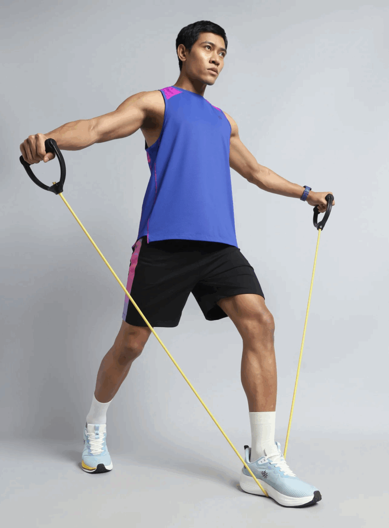 DUNK Sportswear Men's Blue Training Muscle Tank