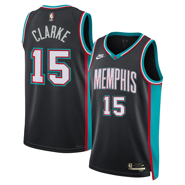 DUNK Sports High Quality Basketball Brandon Clarke #15 Memphis Grizzlies Classic Edition Fan Support Team Jersey - Black