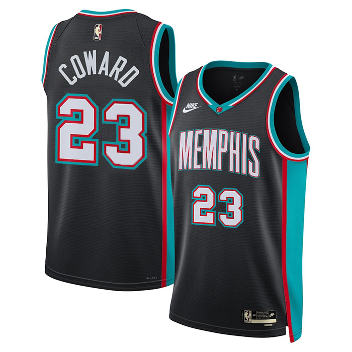 DUNK Sports High Quality Basketball Cedric Coward #23 Memphis Grizzlies Classic Edition Fan Support Team Jersey - Black