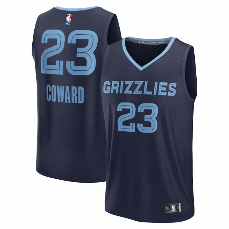 DUNK Sports High Quality Basketball Cedric Coward #23 Memphis Grizzlies Icon Edition Fan Support Team Jersey - Navy