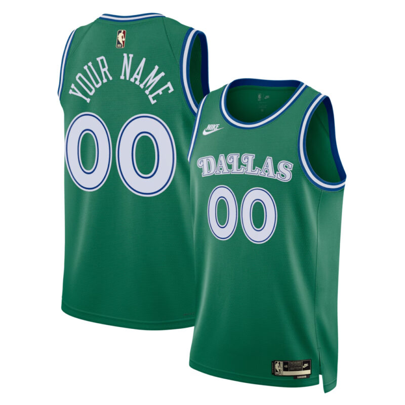 DUNK Sports High Quality Basketball Customize Dallas Mavericks Classic Edition Fan Support Team Jersey - Green