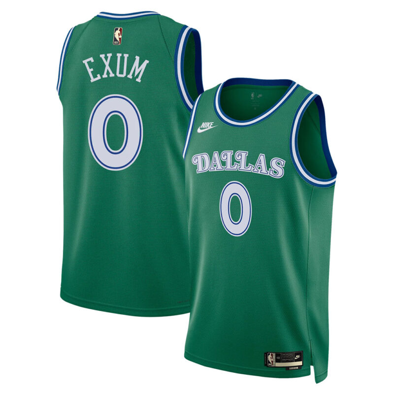 DUNK Sports High Quality Basketball Dante Exum #0 Dallas Mavericks Classic Edition Fan Support Team Jersey - Green