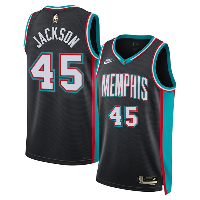 DUNK Sports High Quality Basketball GG Jackson #45 Memphis Grizzlies Classic Edition Fan Support Team Jersey - Black