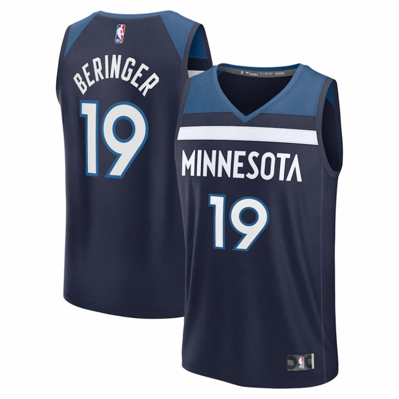 DUNK Sports High Quality Basketball Joan Beringer #19 Minnesota Timberwolves Icon Edition Fan Support Team Jersey - Navy