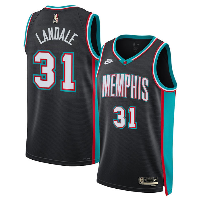 DUNK Sports High Quality Basketball Jock Landale #31 Memphis Grizzlies Classic Edition Fan Support Team Jersey - Black