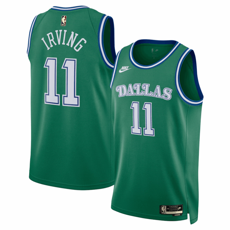 DUNK Sports High Quality Basketball Kyrie Irving #11 Dallas Mavericks Classic Edition Fan Support Team Jersey - Green