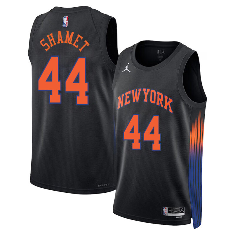 DUNK Sports High Quality Basketball Landry Shamet #44 New York Knicks Statement Edition Fan Support Team Jersey - Black