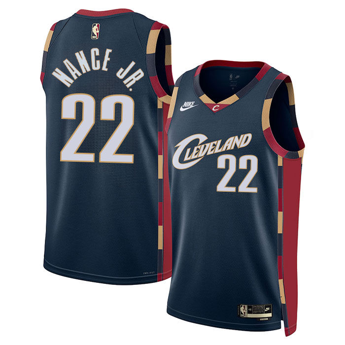 DUNK Sports High Quality Basketball Larry Nance Jr. #22 Cleveland Cavaliers Classic Edition Fan Support Team Jersey - Navy