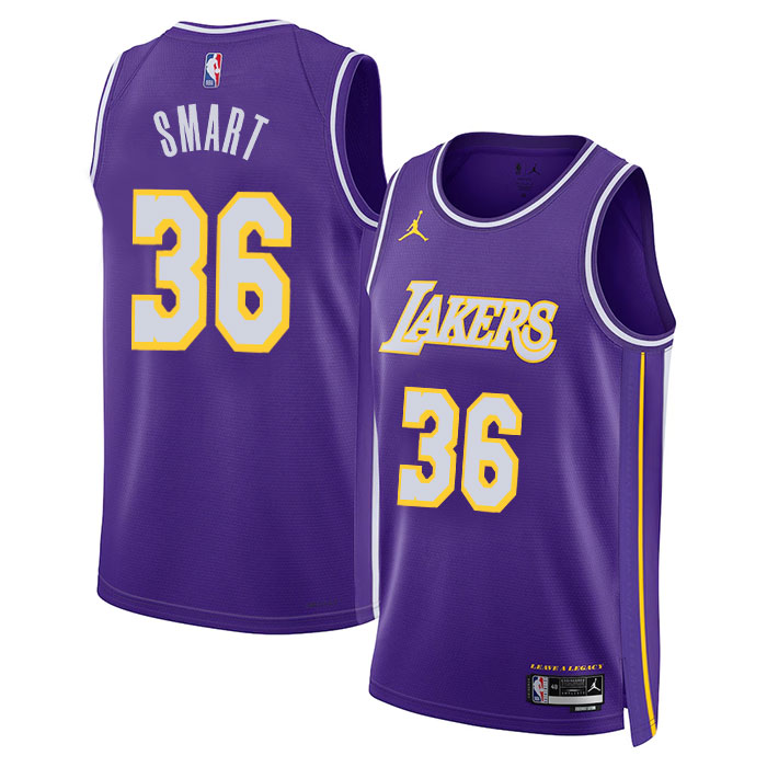 DUNK Sports High Quality Basketball Marcus Smart #36 Los Angeles Lakers Statement Edition Fan Support Team Jersey - Purple