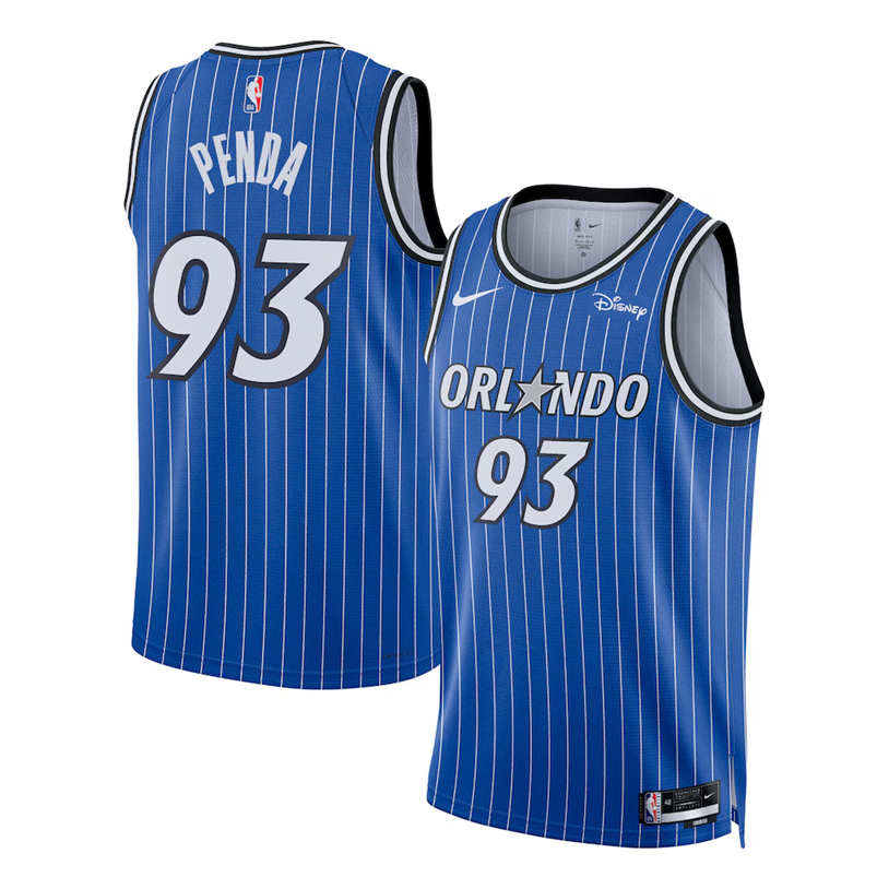 Basketball Noah Penda #93 Orlando Magic Icon Edition Fan Support Team Jersey - Blue