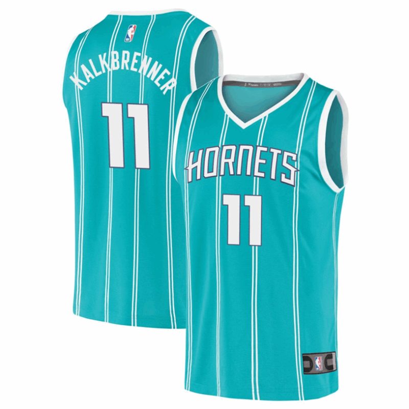 DUNK Sports High Quality Basketball Ryan Kalkbrenner #11 Charlotte Hornets Icon Edition Fan Support Team Jersey - Teal