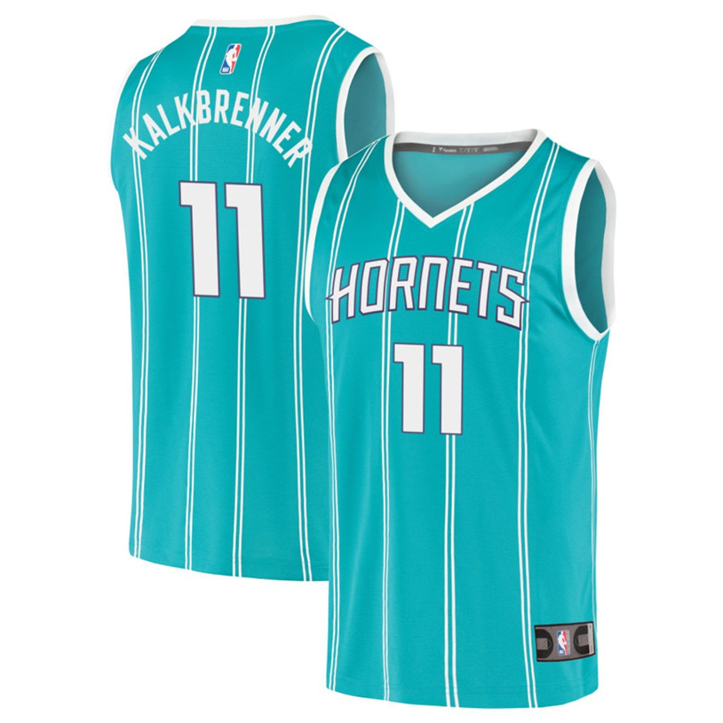 Basketball Ryan Kalkbrenner #11 Charlotte Hornets Icon Edition Fan Support Team Jersey - Teal