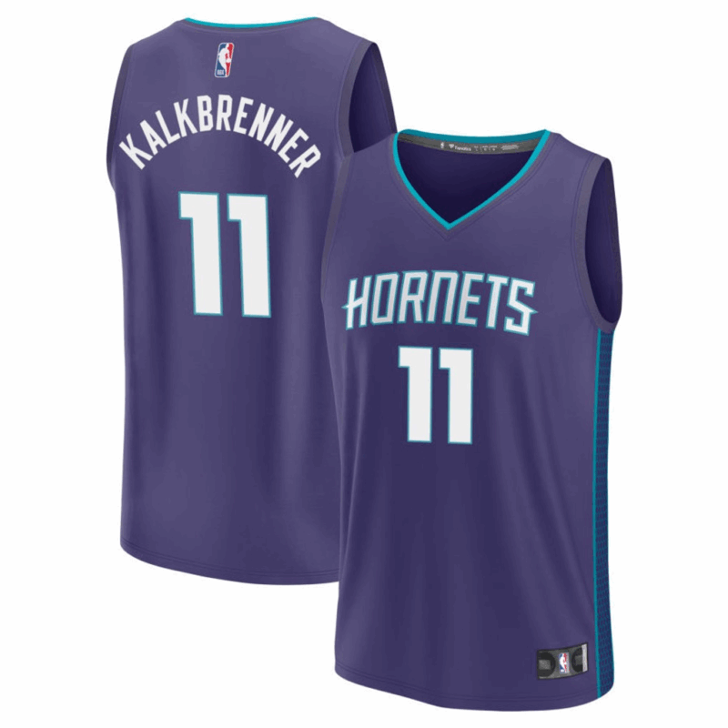 DUNK Sports High Quality Basketball Ryan Kalkbrenner #11 Charlotte Hornets Statement Edition Fan Support Team Jersey - Purple