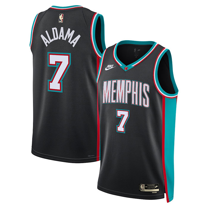 DUNK Sports High Quality Basketball Santi Aldama #7 Memphis Grizzlies Classic Edition Fan Support Team Jersey - Black