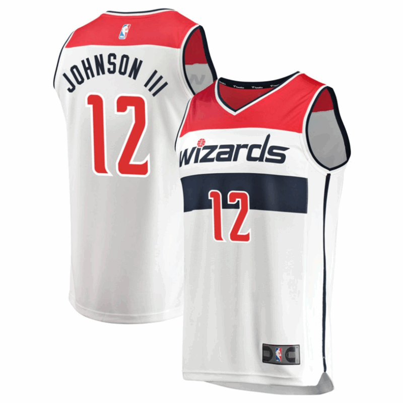DUNK Sports High Quality Basketball Tre Johnson III #12 Washington Wizards Association Edition Fan Support Team Jersey - White