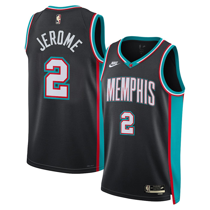 DUNK Sports High Quality Basketball Ty Jerome #2 Memphis Grizzlies Classic Edition Fan Support Team Jersey - Black