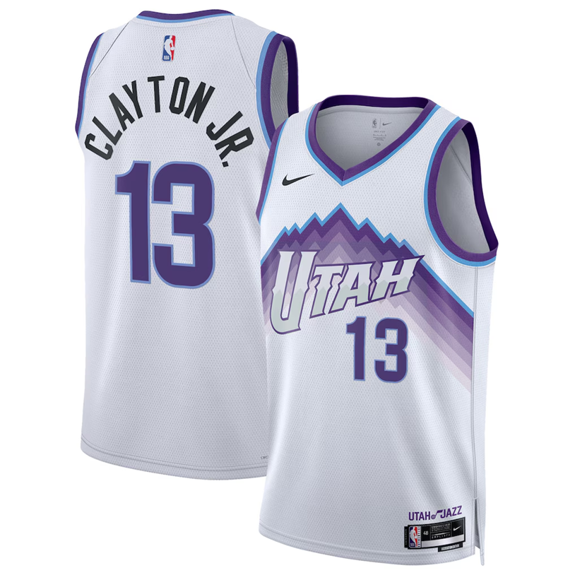 Basketball Walter Clayton Jr. #13 Utah Jazz Association Edition Fan Support Team Jersey - White
