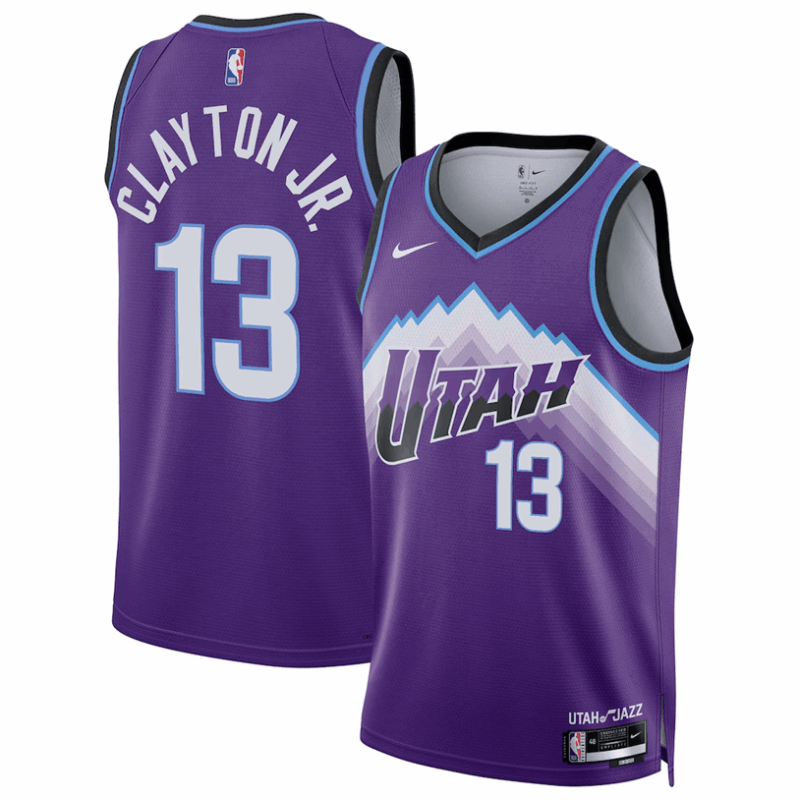 DUNK Sports High Quality Basketball Walter Clayton Jr. #13 Utah Jazz Icon Edition Fan Support Team Jersey - Purple