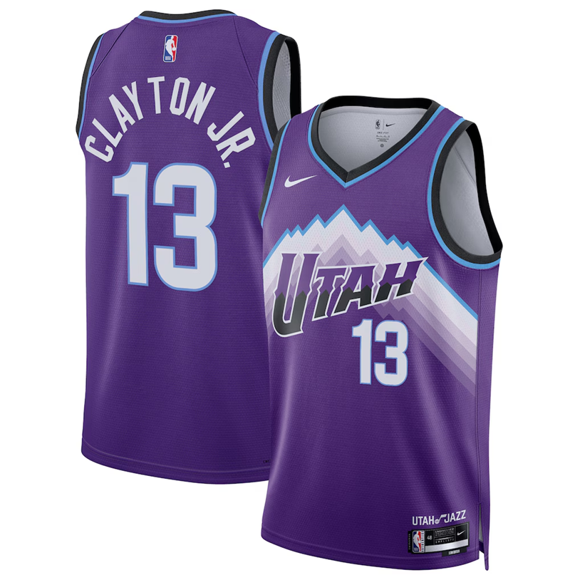 Basketball Walter Clayton Jr. #13 Utah Jazz Icon Edition Fan Support Team Jersey - Purple