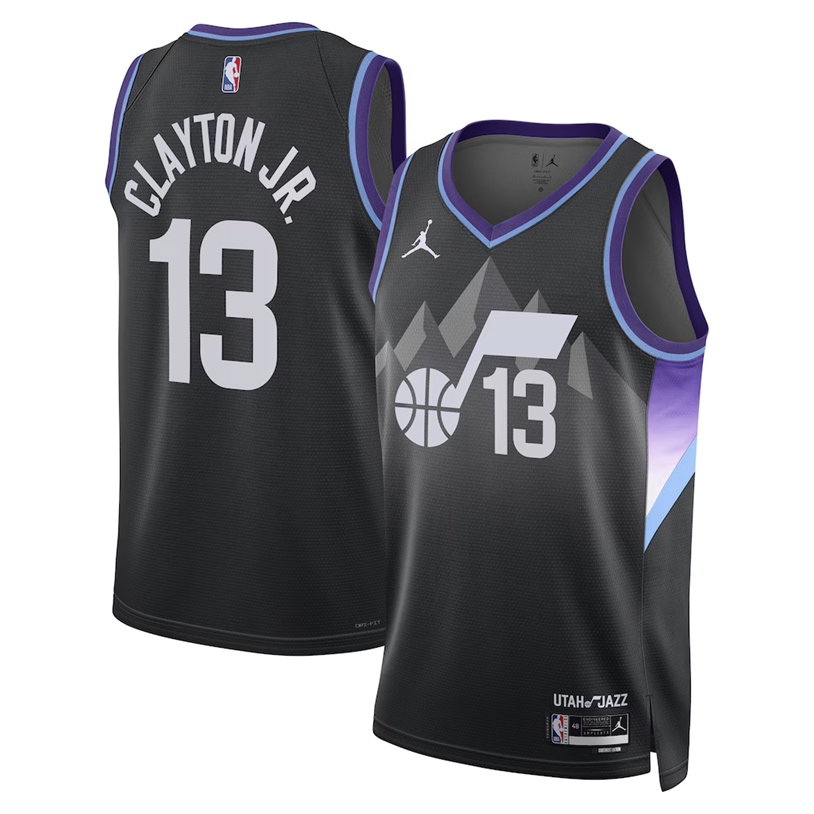 Basketball Walter Clayton Jr. #13 Utah Jazz Statement Edition Fan Support Team Jersey - Black