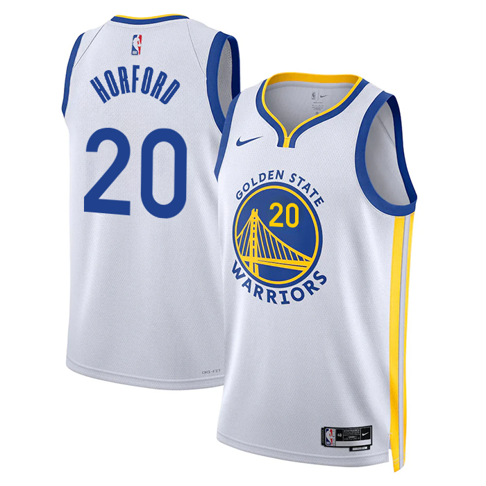 DUNK Sports High Quality Basketball AI Horford #20 Golden State Warriors Association Edition Fan Support Team Jersey - White