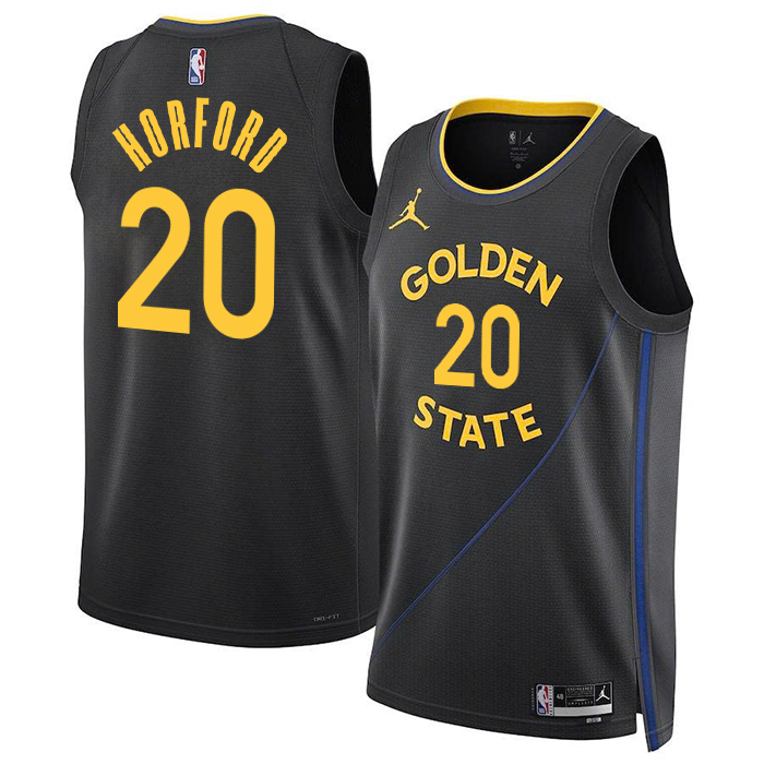DUNK Sports High Quality Basketball AI Horford #20 Golden State Warriors Statement Edition Fan Support Team Jersey - Black