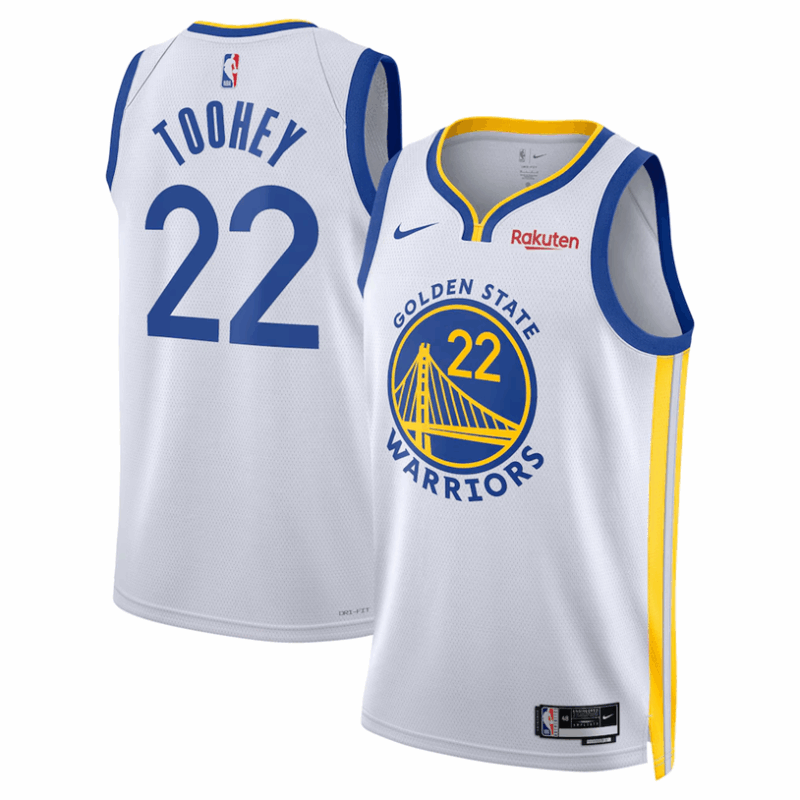 DUNK Sports High Quality Basketball Alex Toohey #22 Golden State Warriors Association Edition Fan Support Team Jersey - White