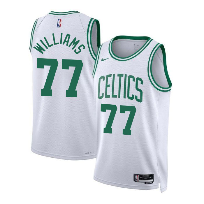 DUNK Sports High Quality Basketball Amari Williams #77 Boston Celtics Association Edition Fan Support Team Jersey - Black
