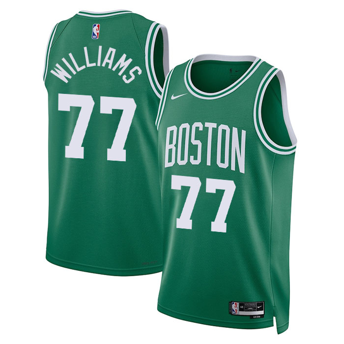 DUNK Sports High Quality Basketball Amari Williams #77 Boston Celtics Icon Edition Fan Support Team Jersey - Green