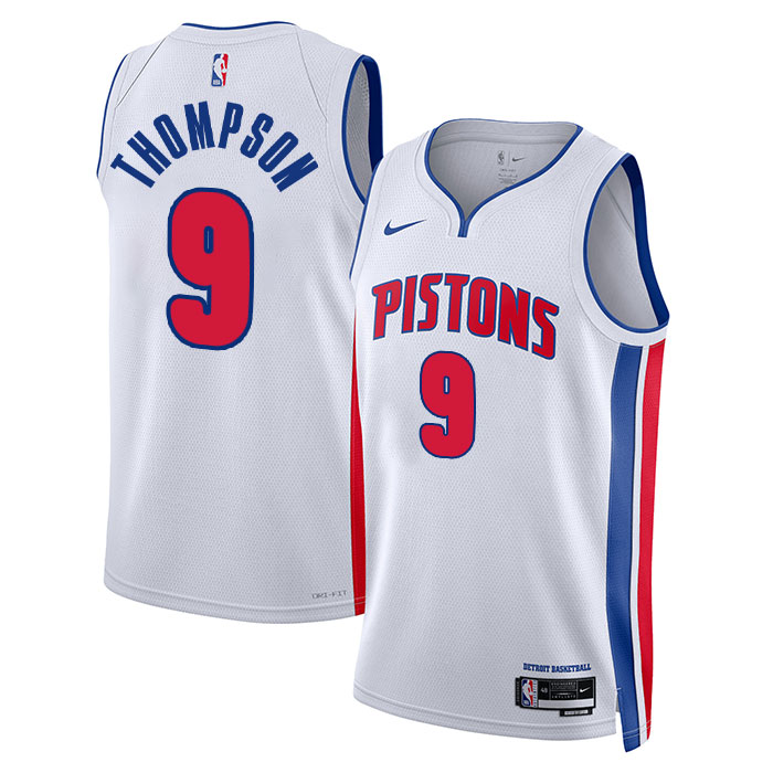 DUNK Sports High Quality Basketball Ausar Thompson #9 Detroit Pistons Association Edition Fan Support Team Jersey - White