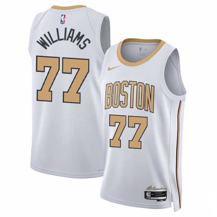 DUNK Sports High Quality Basketball Amari Williams #77 Boston Celtics City Edition 2025-26 Fan Support Team Jersey - White