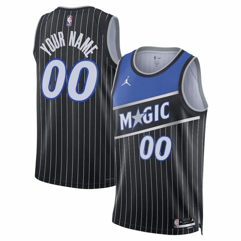 DUNK Sports High Quality Basketball Customize Orlando Magic Statement Edition Fan Support Team Jersey - Black