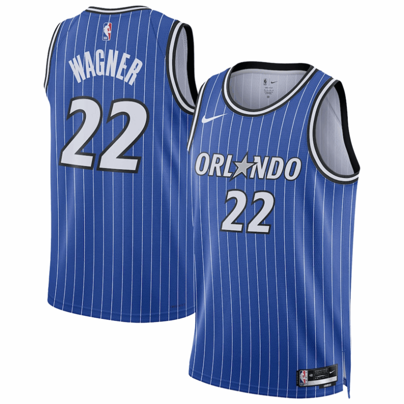 DUNK Sports High Quality Basketball Franz Wagner #22 Orlando Magic Icon Edition Fan Support Team Jersey - Blue