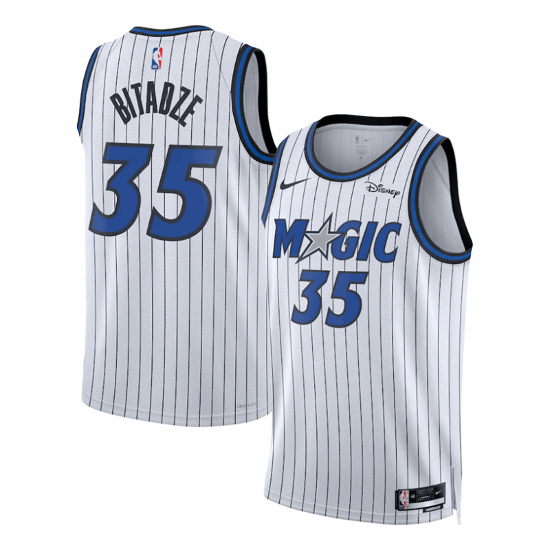 DUNK Sports High Quality Basketball Goga Bitadze #35 Orlando Magic Association Edition Fan Support Team Jersey - White