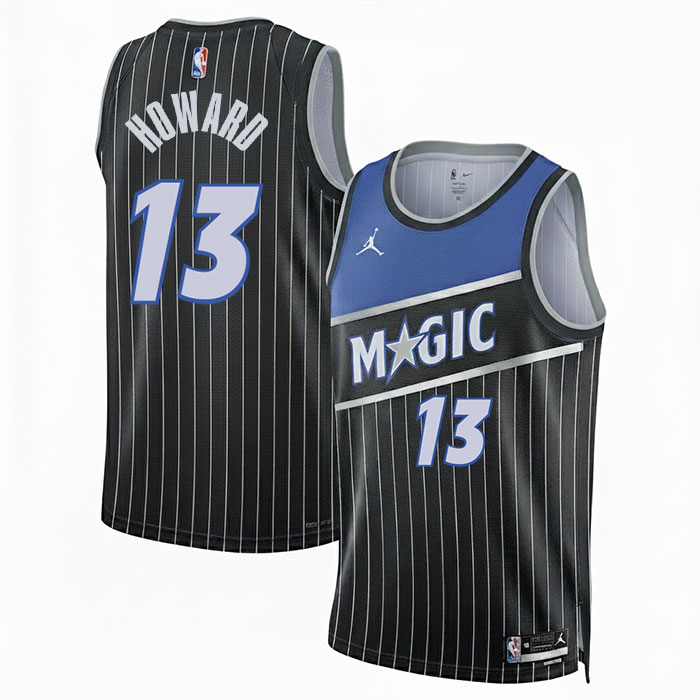 DUNK Sports High Quality Basketball Jett Howard #13 Orlando Magic Statement Edition Fan Support Team Jersey - Black