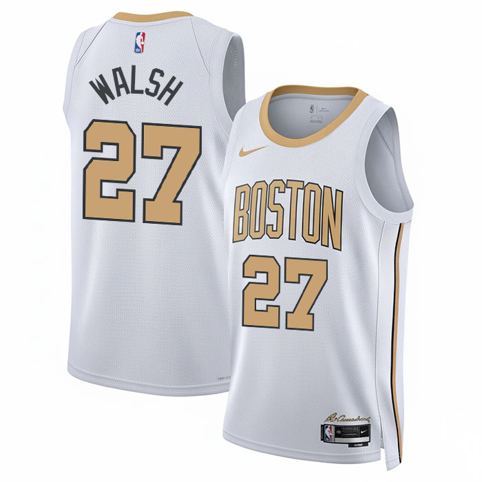DUNK Sports High Quality Basketball Jordan Walsh #27 Boston Celtics City Edition 2025-26 Fan Support Team Jersey - White
