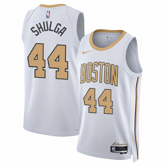 DUNK Sports High Quality Basketball Max Shulga #44 Boston Celtics City Edition 2025-26 Fan Support Team Jersey - White