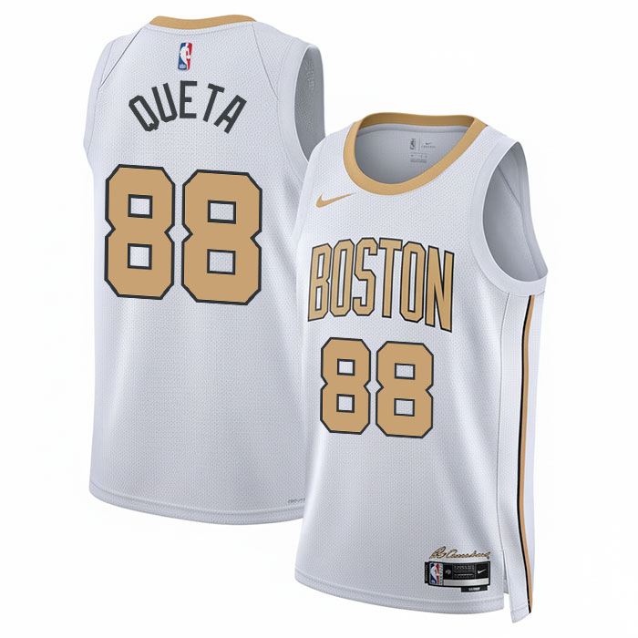 DUNK Sports High Quality Basketball Neemias Queta #88 Boston Celtics City Edition 2025-26 Fan Support Team Jersey - White
