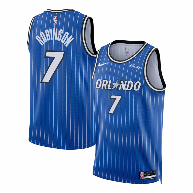 DUNK Sports High Quality Basketball Robinson #7 Orlando Magic Icon Edition Fan Support Team Jersey - Blue