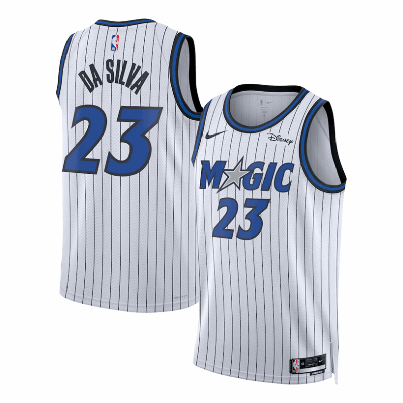 DUNK Sports High Quality Basketball Tristan da Silva #23 Orlando Magic Association Edition Fan Support Team Jersey - White