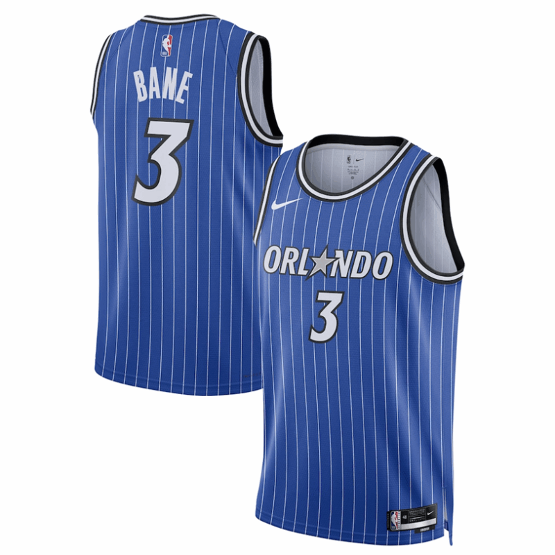 DUNK Sports High Quality Basketball Desmond Bane #3 Orlando Magic Icon Edition Fan Support Team Jersey - Blue