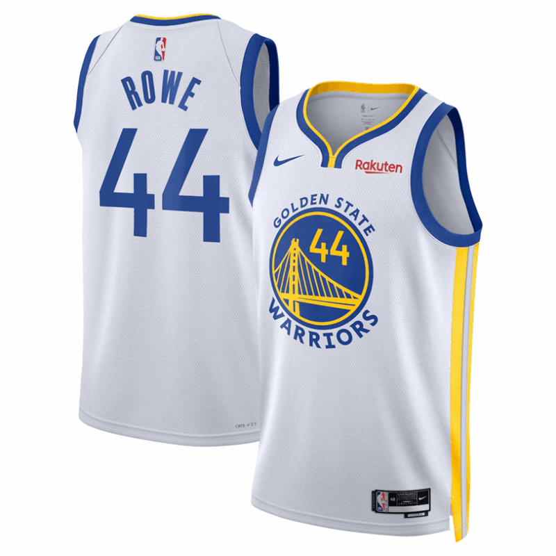 DUNK Sports High Quality Basketball Jackson Rowe #44 Golden State Warriors Association Edition Fan Support Team Jersey - White