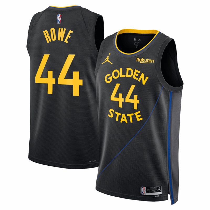DUNK Sports High Quality Basketball Jackson Rowe #44 Golden State Warriors Statement Edition Fan Support Team Jersey - Black