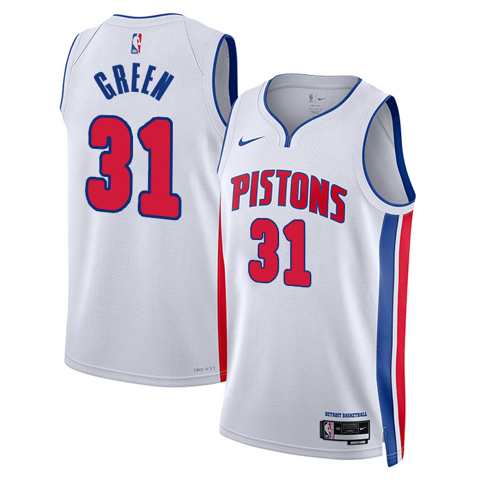 DUNK Sports High Quality Basketball Javonte Green #31 Detroit Pistons Association Edition Fan Support Team Jersey - White