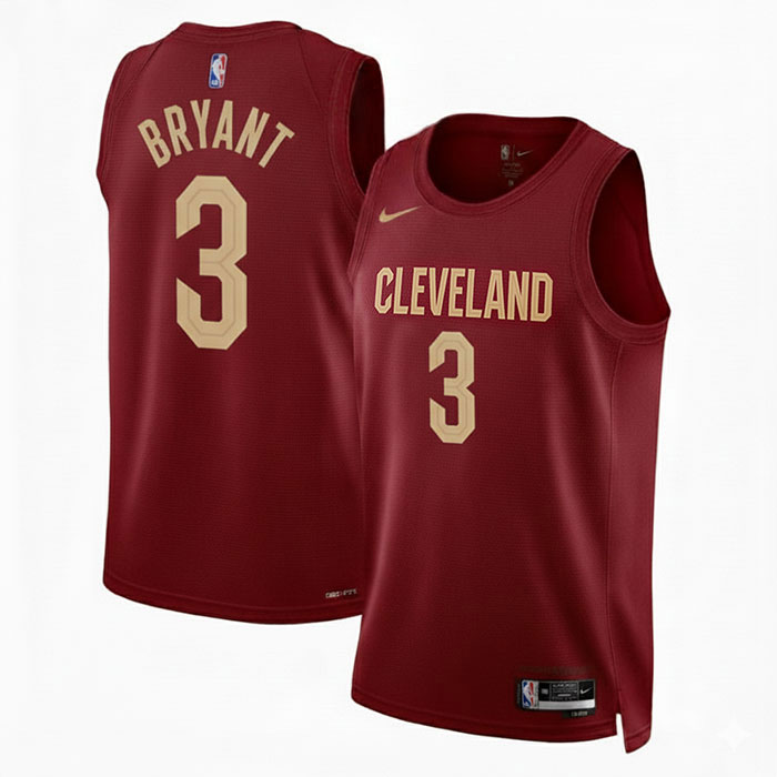 DUNK Sports High Quality Basketball Thomas Bryant #3 Cleveland Cavaliers Icon Edition Fan Support Team Jersey - Marron