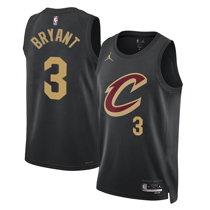 DUNK Sports High Quality Basketball Thomas Bryant #3 Cleveland Cavaliers Statement Edition Fan Support Team Jersey - Black