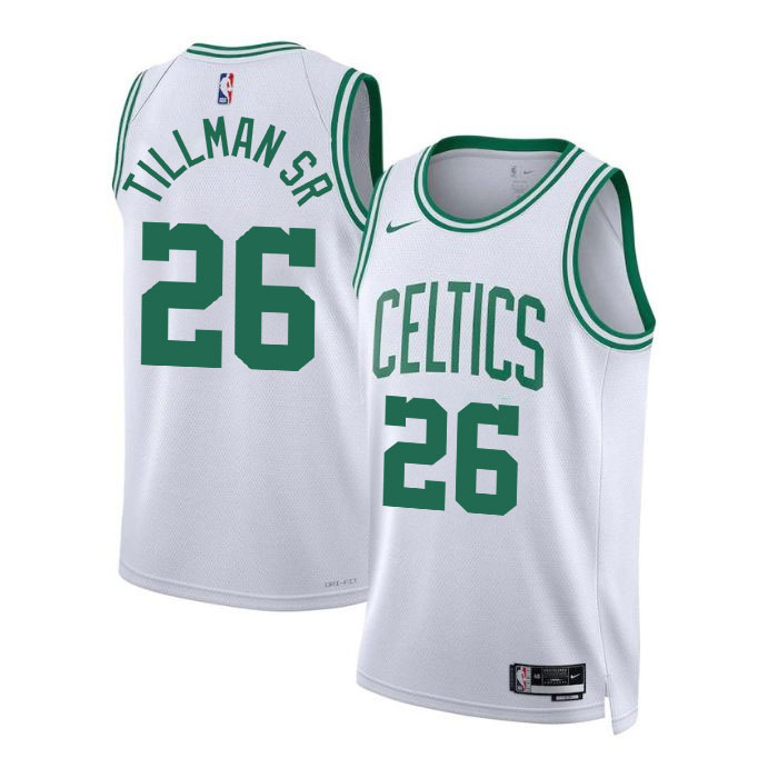 DUNK Sports High Quality Basketball Xavier Tillman Sr. #26 Boston Celtics Association Edition Fan Support Team Jersey - White