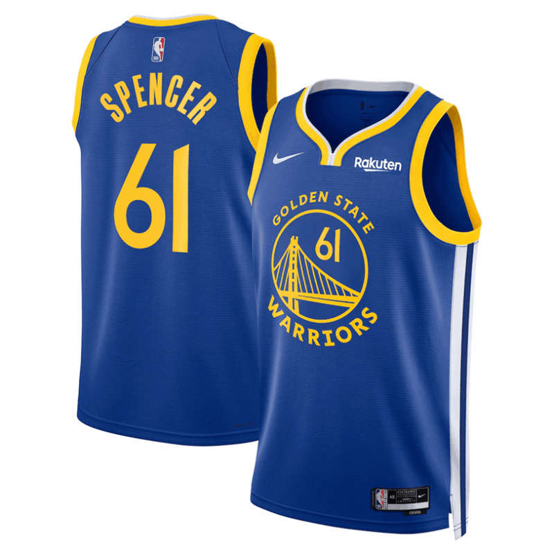 DUNK Sports High Quality Basketball Pat Spencer #61 Golden State Warriors Icon Edition Fan Support Team Jersey - Royal