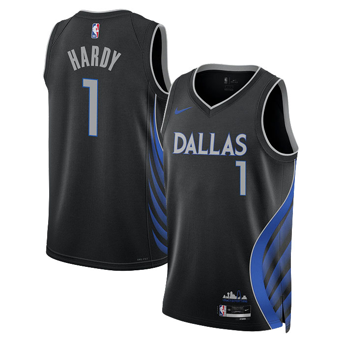 DUNK Sports High Quality Basketball Jaden Hardy #1 Dallas Mavericks City Edition 2025-26 Fan Support Team Jersey - Black